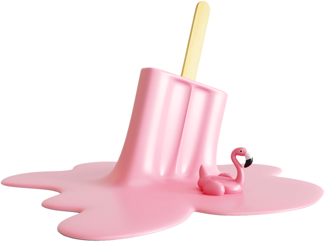 Flamingo ice cream